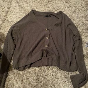 Abercrombie Cropped Button Down Sweater